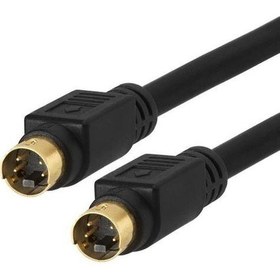 Resim 10 Metre Minidin Svıdeo 4pin S-Video Kablo Svideo Gold Uç 10 Metre Svideo Kablo 