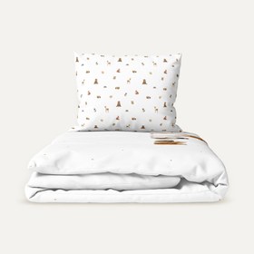 Resim Forest Amigos %100 Organik Pamuk Tek Kişilik Çocuk Nevresim Takımı 120 x 200 cm 