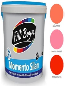 Resim Filli Boya Momento Silan Tam Silinebilir Yıkanabilir Silikonlu Ipek Mat Boya 1,25lt (karnaval 125) 