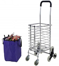 Resim RICHIE Metal Pazar Arabası El Arabası Bezli Katlanabilir Ufak Boy Katlanabilir Heryere Sığar 