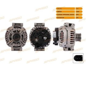 Resim Spago-spg-alt1002 - Alternator 12v/150a 6pk Alt286 Passat 3c 