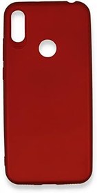 Resim Nevarium Dtech Huawei Y6 2019 Uyumlu Kılıf Yumuşak Dokulu Silikon Bordo 
