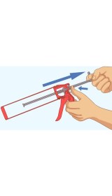 Resim Mv Silikon Mastik Tabancası Plastik Lüks 