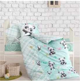 Resim Cotton Box Panda Mint Bebek Nevresim Takımı 