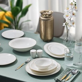 Resim Aryıldız Crystal Provence 56 Parça 12 Kişilik Yemek Takımı 