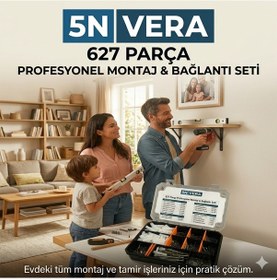 Resim 627 Parça Vida Dübel Seti Organizer Kutu Montaj Ve Tamir Seti Çivi Pul Kanca 11 İnc 