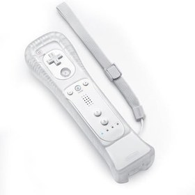 Resim songyea Wii uzaktan kumanda, silikon kılıflı ve el kayışlı, oyun denetleyicisi, Wii Controller kablosuz uzaktan hareket sensörü, Wii ve Wii konsolu için 