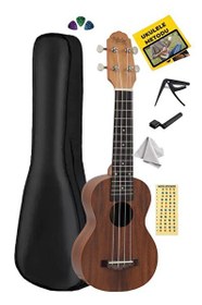 Resim Midex SPA-241 Koa Ağacı Kaliteli Soprano Ukulele Seti 