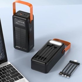 Resim Solar Powerbank, 50000 mAh, LCD Ekranlı, Işıklı, Hızlı Şarj, Kamp için 