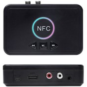 Resim Hombey Siyah Bluetooth 5.0 Ses Alıcısı: Nfc İle Hızlı Bağlanma, Rca/aux/usb Girişleri, 10m Alım Mesafesi, Kablosuz Müzik Dinleme 