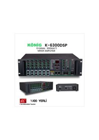 Resim König K-6300dsp 300w 4ohm-0,5ohm/100v 6 Kanal Küp Mixer Anfi Reve 