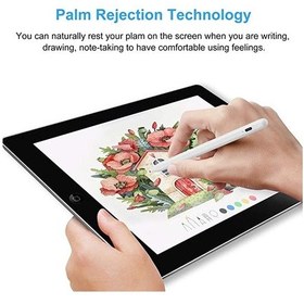 Resim Apple Uyumlu iPad Avuç İçi Reddetmeli Dokunmatik Yazı Kalemi 