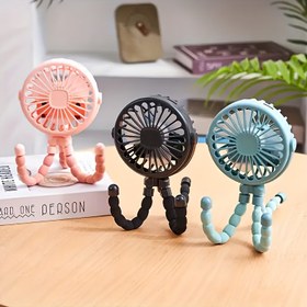 Resim Octopus Şarj Edilebilir Mini El Tipi Fan, Bükülebilir Ayaklı Taşınabilir Açık Hava Fanı - 3 Hız Ayarlı Çoklu Kullanım Alanı 