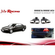 Resim Niken My Racing Mercedes W220 Egzoz Ucu Krom Çift Çıkış Komple Set S Serisi 