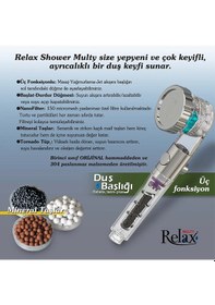 Resim 3 Fonksiyonlu Start-Stoplu Mineral Taşlı Tasarruflu Duş Başlığı Diğer 