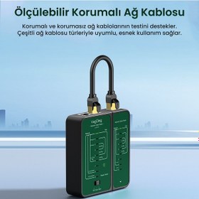 Resim Veggieg Rj45 Rj11 Uyumlu Cat6 Cat7 Cat8 Poe Destekli Network Ethernet Test Cihazı 