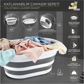 Resim Bee Home Katlanabilir Silikon Çamaşır Sepeti MS054684 