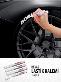 Resim Oto Lastik Yazı Kalemi - Beyaz Araç Lastik Yazma Kalemi 