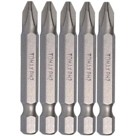 Resim Tomax Ph2 Yıldız Bits Sıkma Vidalama Ucu 50 MM x 5 Adet 