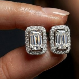 Resim Baget Taşlı 925 Ayar Gümüş Kadın Küpe 