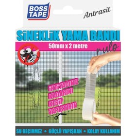 Resim Boss Tape Sineklik Yama Tamir Rulosu Antrasit Renk EN:50mm Boy:2mt 