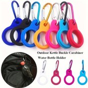 Resim 1 adet/ 3 adet dış mekan sporları için taşınabilir enerji tasarruflu içecek şişesi tutma kolu tokası, kaymaz silikon + alaşım malzeme, tırmanış ve koşu için uygun, su şişesi kancası, sırt çantası ideal aksesuar 
