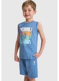 Resim U.s. Polo Assn. Erkek Çocuk Mavi Pijama Takım 50328630-vr036 