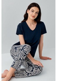 Resim Arnetta Kadın Lacivert Pijama Takım Ar3605-s-v2 Lacivert 