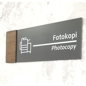 Resim Dekokonsept Wooden Serisi (FOTOKOPİ) Ofis Oda Kapı İsimliği Yönlendirme Tabelası 