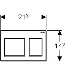 Resim Geberit ALPHA35 115.045.21.5 Kumanda Kapağı, Parlak Krom 