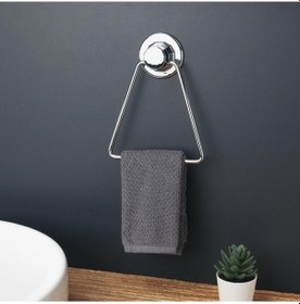Resim Vakumlu Banyo Tuvalet Havlu Askısı Krom Kaplama Gümüş 
