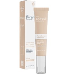Resim The Purest Solutions Tone Correct BB Cream SPF 50+ Lekeli Cilt Renkli Nemlendirici No: 100 Light To Medium 40ml 