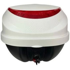 Resim GAFF G32 Carbon Motorsiklet Beyaz Arka Çanta 32 Lt ( Topcase ) 