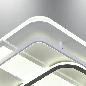 Resim Özcan Aydınlatma 1414-8 Nofa 80 cm Beyaz Kare Armatür Metal Kumandalı LED Işık 