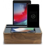 Resim Alldock Wireless Kablosuz Şarj Standı - Ceviz/Siyah 