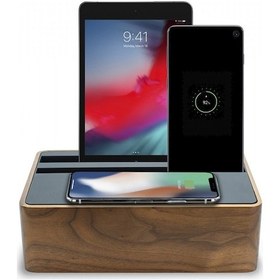 Resim Alldock Wireless Kablosuz Şarj Standı - Ceviz/Siyah 