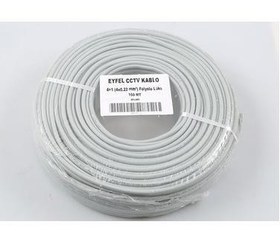 Resim Eyfel EF-C200 2+1 0,22 Folyolu Lüks CCTV Kablo (100M) 