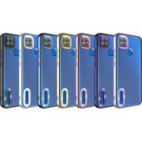 Resim Case 4u Redmi 9c Kılıf Kamera Lens Korumalı Şeffaf Renkli Logo Gösteren Parlak Omega Kapak Gümüş 