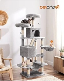 Resim Büyük 168 Cm Yüksek Çok Katlı Kedi Tırmalama Ağacı 
