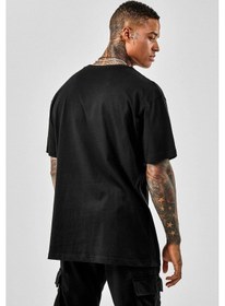 Resim Erkek Oversize Beyaz Tshirt Siyah 