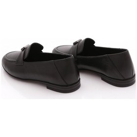 Resim Dgn 505 Kadin Loafer Ayakkabi Siyah Napa 