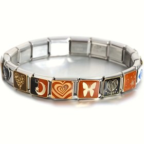 Resim 1 Adet Şık Lüks DIY Bileklik Yaratıcı Modül, Çoklu Boyanmış Desenler, Ayrılabilir El yapımı İpli Kolye/Boyunluk ve Ayaklıklar şeridi – Arkadașlar için Mühim Hediyesiz Kadın bantajeleri, çekici kolyeli kolyelik takılar elde edilmiş açık hava stili trendli modülleri sökme imkanı, şekillendirmek isteğe baǵlı ürün 