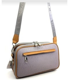 Resim Just Polo Kadın Günlük Kullanıma Uygun Gofraj Baskılı Lüks Omuz Çantası Shoulder Bag Gri 