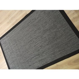 Resim Çam Halı Sisal 9714 Gri / Siyah Bordürlü Jüt Sisal Kilim - 200x300 