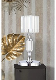 Resim İstanbul Avize Kristal Taşlı Gümüş Kasalı K-12 Gümüş Taş Kafalı Abajur 