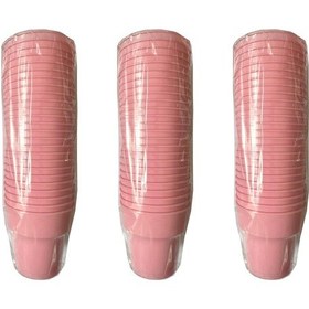 Resim Omeyva Renkli Sert Mika Plastik Kristal Bardak - Pembe - 6 Oz / 180 Cc - 75 Adet 
