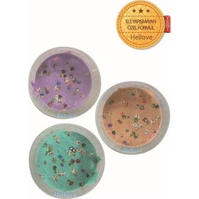 Resim Hayvan Figürlü Slime Mor Turuncu Yeşil 3 Kutu Ele Yapışmayan Slaym Pofuduk Sılaym Oyun Jeli 