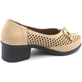 Resim Castle Black 24556 Kadn Deri Comfort Ayakkabı Bej 