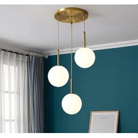 Resim Mylights Rustik Sarkıt Avize Üçlü Avize Bronz Askılı Spor Tekli Avize Opal Camlı Eskitme Kaplama Salon Avize Opal 