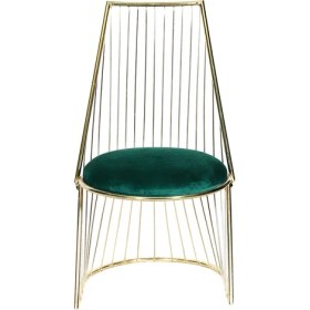 Resim 3A Mobilya Green Gold Metal Sandalye 